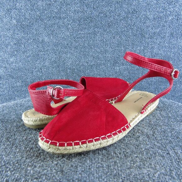 Time And Tru Women's Ankle Strap Red Synthetic Size‎ 10M Gently Used 2025 - Picture 1 of 5